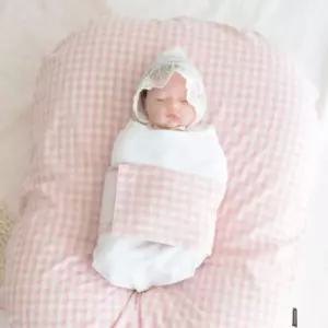 제이앤제나 수유 쿠션 커버분리 시트 체크 핑크 9도