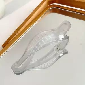 반투명 컬러 헤어 클립 집게핀 캐주얼 반묶음 헤어