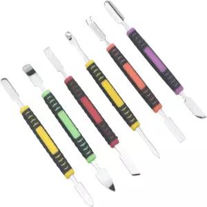 6 in 1 수리 도구 키트 개봉 금속 프라이 바 스마트폰 화면 분해 손 세트 듀얼 엔드 스푸저 태블릿 PC PCB