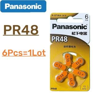 6-30Pcs 파나소닉 미니 보청기 배터리 A13 13A PR48 청취 장치 용 고성능