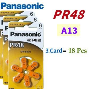 18개 파나소닉 미니 보청기 배터리 A13 13A PR48 고성능