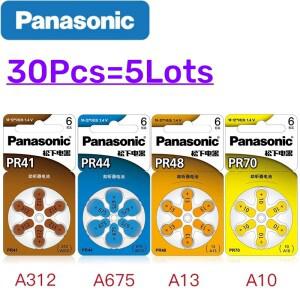 30Pcs 파나소닉 오리지널 A10 A13 A312 PR41 PR70 PR536 보청기 아연 공기 배터리