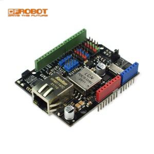 DFRobot 이더넷 PoE 쉴드 확장 Arduino W5500 칩셋용 하드와이어드 TCP/IP 컨트롤러 간편한 인터넷 연결