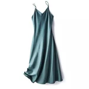 [옷은날개] 새틴 실크 끈나시 원피스 드레스 롱 이너 레이어드