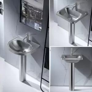 스테인리스 세면대 일체형 세면기 일체식 세트 스탠드 볼 욕실 수전