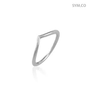 판도라 196314 샤이닝 위시본 여자 실버 반지 d