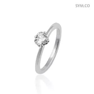 판도라 198691C01 클리어 하트 솔리테어 여자 실버반지 d