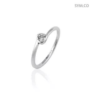 판도라 199267C02 클리어 틸티드 하트 솔리테어 여자 실버반지 d