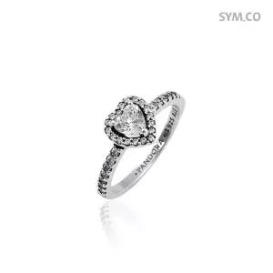 판도라 198421C01 엘리베이티드 프렌드십 하트 여자 실버반지 d