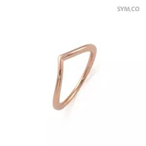 판도라 186314 유광 로즈골드 톤 위시본 여자 실버반지 d