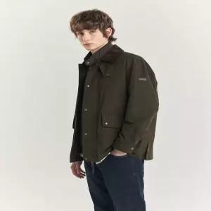 헤지스 남성 24FW [반값세일][클래식] 카키 헌팅 자켓 HZJU4D315K2