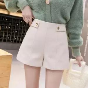 모직 방한 반바지 스타일 겨울 팬츠 여성 슬림_20176602_667501