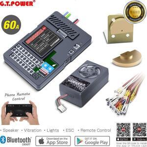 G.T.Power 컨테이너 트럭 조명 및 음성 진동 시스템 PRO RC 자동차 액세서리 부품용 60A ESC 출력 포함