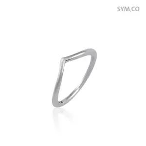 196314 샤이닝 위시본 여자 실버반지 d