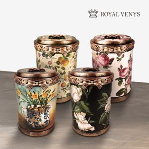 로얄베니스 엔틱리본 휴지통 / 인테리어 쓰레기통