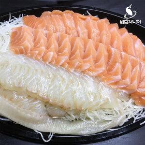 바다사나이 생연어500g+대광어250g 회 세트 필렛