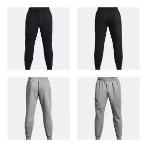 [언더아머](대전신세계)1379808 블랙 그레이 2컬러 남성 UA 언스타퍼블 플리스 조거