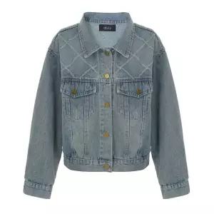 [롯데백화점]abfz 패턴 포인트 루즈핏 데님 재킷 APY4HJ32J