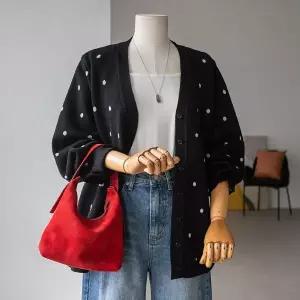 (안나앤플러스) A. 아리아 도트 가디건[가디건D0717I01] 빅사이즈