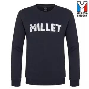 [롯데백화점]MILLET 봄가을 면폴리 혼방 UNI 시그니처 빅로고 맨투맨_MLUFT916