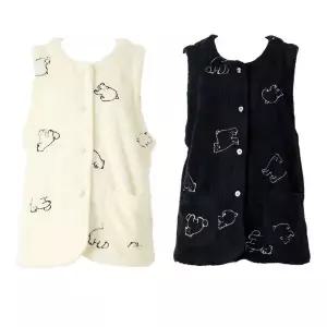 [롯데백화점]비너스 부드러운 극세사 북극곰자수 여성홈웨어조끼 VEV4967W