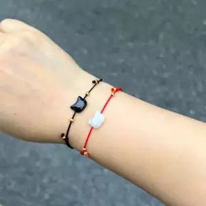 길이조절가능 행운 고양이 실팔찌-WFIRNJO