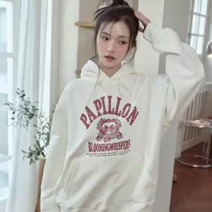 파피용 블룸 후드티 크림