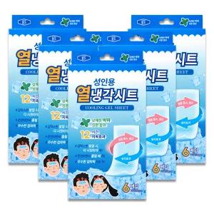 성인용 열냉각시트 박하성분함유 쿨링 냉각시트 6매입 5개