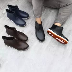 짧은 남자 레인부츠 장마 워커스타일 방수 패션슈즈 가벼운장화 남성비장화 남성발목장화