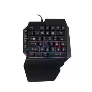 USB LED 한손 키보드 게이밍 휴대용 게임용 미니 키캡