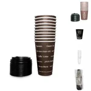 일회용 뚜껑 세트 16 oz 20P/업소/카페/친환경/코코아/핫초코/휴대용/계절/단단한/맥주/무공해/큰컵/쥬스용