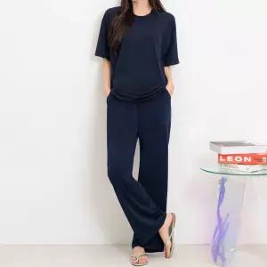 GTT KS42_KS13 여자아이스반팔티밴딩일자바지세트