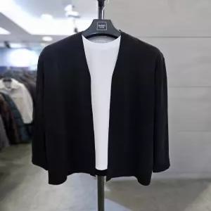 바쏘옴므 남자 봄 여름 블랙 냉감 오픈 가디건 WSA2GW01