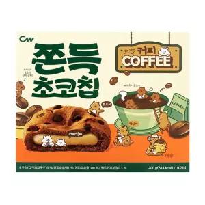 쫀득 초코칩 커피 200g 10개/과자 스낵 쿠키 파이