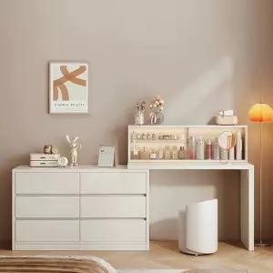 화장대 서랍장 기역자 다용도 선반 파우더장 모서리 책상 모듈 메이크업 코