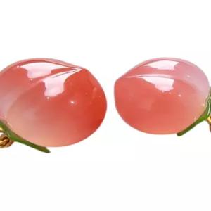 옥 골드 수공예 복숭아 보석 팬던트 목걸이용 목걸이