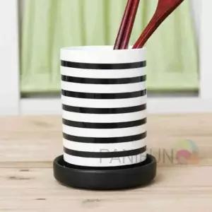 도자기 수저함 조리도구꽂이 도자기수저통 조리도구함 원형수저통 수저꽂이