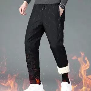 (다올)양털 기모팬츠 남녀공용 허리밴딩 겨울 외출바지