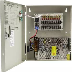 CCTV DVR 시스템 및 카메라 또는 IP 카메라를 위한 PTC 퓨즈 분산 전원 공급 상자가 있는 Xenocam 9 채널