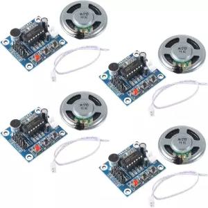 4pcs ISD1820 사운드 음성 녹음 재생 모듈 레코더 보드(CYT1022용 마이크 오디오 스피커 포함)