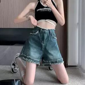 여자 청반바지 청바지 배 반바지룩 날씬해 보이고 다리 길어 보이는 A라인 핫팬츠 admr1