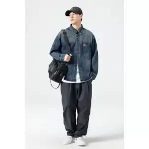 남성 캐주얼 청자켓 카고 데님 셔츠 봄가을 빈티지 코트 스포M3
