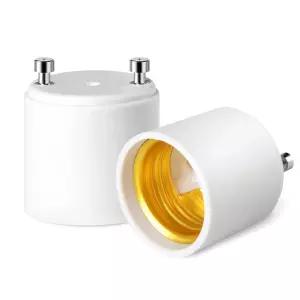 186HUB GU24-E26 어댑터 2팩 GU24 392 °F 내열성 GU24-중간 나사 베이스 컨버터 LED 전구용 핀 조명기구를