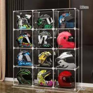 오토바이 헬멧 진열장 쇼룸 케비닛 모자 디스플레이 헬멧진열장 스쿠터 아크릴 보관함 수납