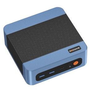 게임 E5 다기능 미니 PC, Ryzen 3 5300U 4코어 8스레드 듀얼 LAN 데스크톱 컴퓨터, 16GB DDR4 1TB PCIe 3.0x4 SSD, 트리플 디스플레이 HDMI 2.0x1, 디스플레이포트x1, USB-C x1, Wi-Fi 5, BT 5.0