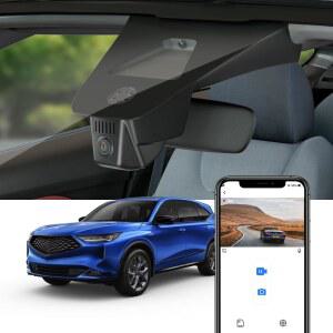 자동 디밍(4세대), OEM 팩토리 룩, UHD 2160P 비디오, 내장 WiFi 및 APP, 루프 레코딩, G-센서, 설치가 간편한 64GB 카드를 갖춘 Acura MDX 2022 2024에 적합한 Fitcamx 4K 대시캠
