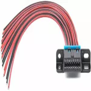 ECar Connection J1962F 16핀 OBD2 여성 커넥터 연장 케이블 12인치30cm OBD II 자동차 대시 포트 개방형