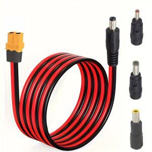 10FT 118IN 14AWG 어댑터 XT60 전원 패널 케이블 케이블 5MMX2 커넥터 1MM 태양광 액세서리용