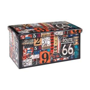 가짜 가죽 발판 시트가 있는 B FSOBEIALEO 접이식 보관 오스만 벤치, 커피 테이블 30