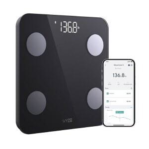 WYZE SCALE S, 체중계 체중계, 체지방, 포함, 체성분 배터리 블루투스, 근육, 블랙 분석기, 181.4KG(400파운드), 심박수, BMI,